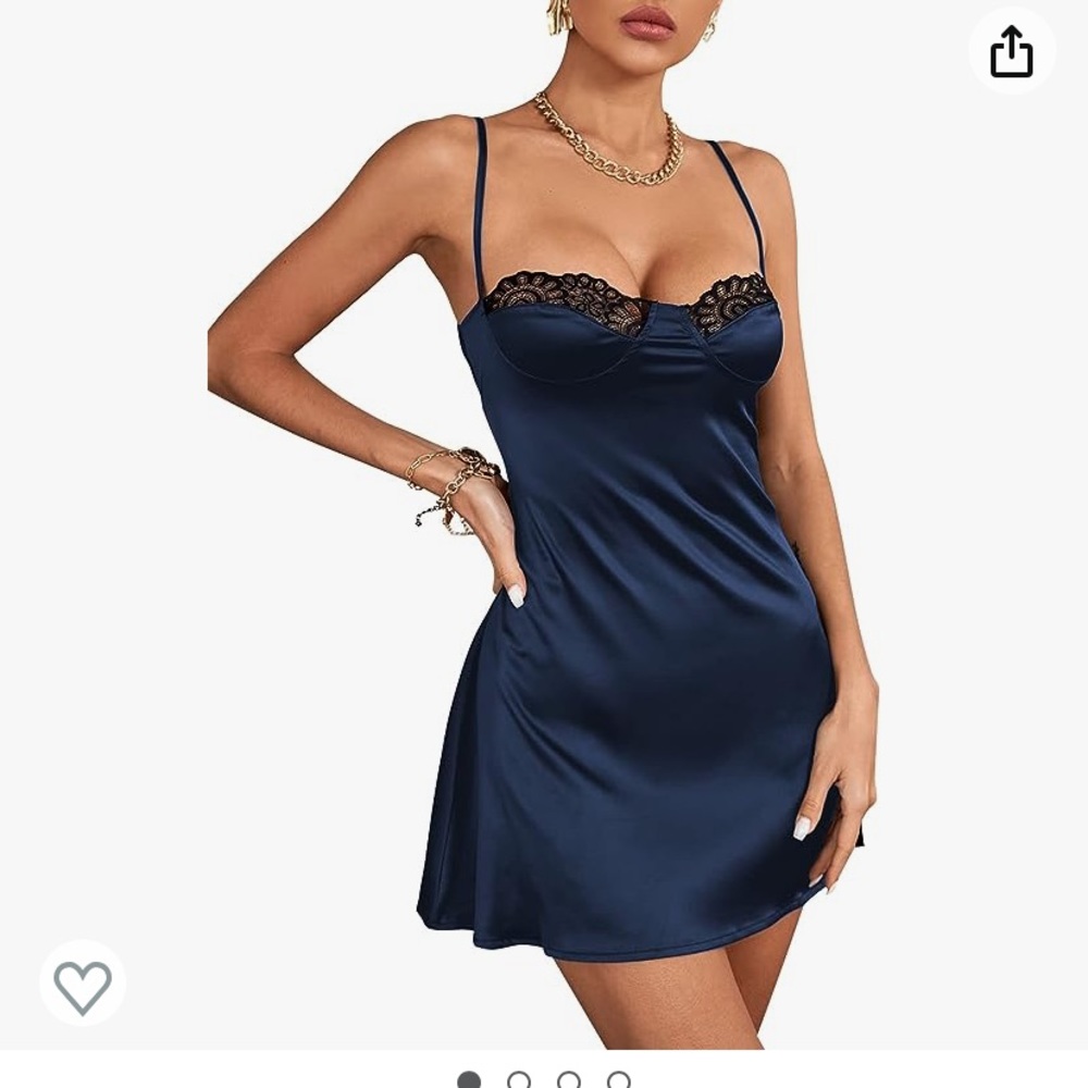 Navy slip dress